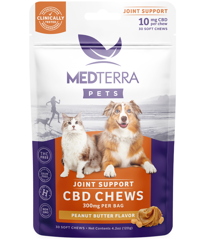 Medterra CBD Joint Support Peanut Butter Pet Chew 10mg 30ct