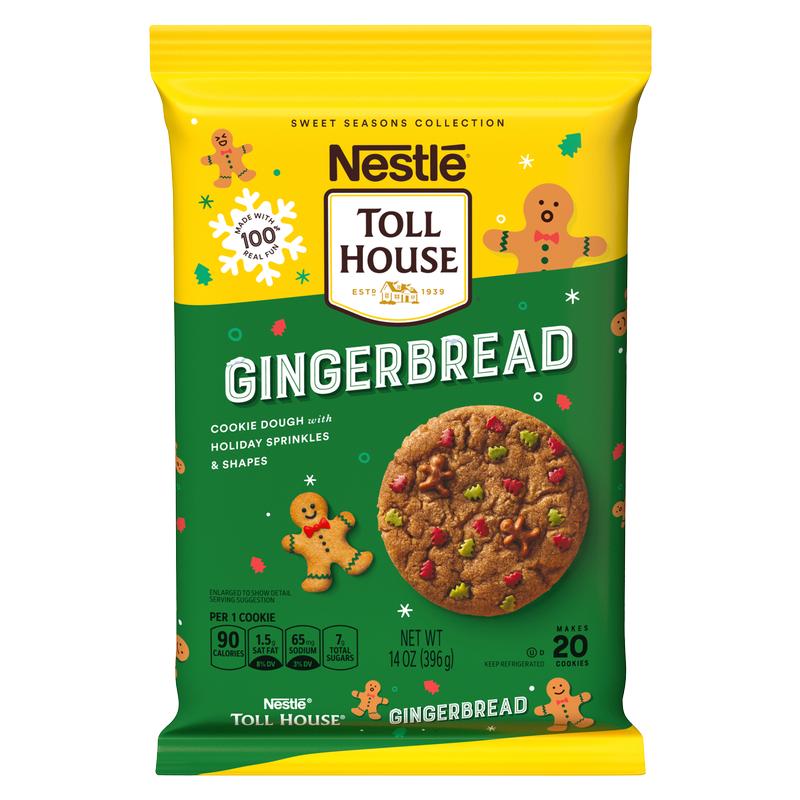 Nestle Toll house Gingerbread Cookies Ready to Bake Dough 24ct 14oz