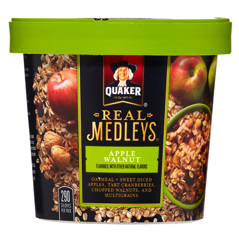Quaker Real Medleys Apple Walnut Oatmeal 2.64oz