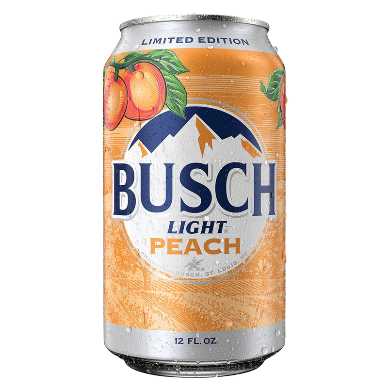 Busch Light Peach 30pk 12oz Can 4.1 ABV Alcohol fast delivery by App