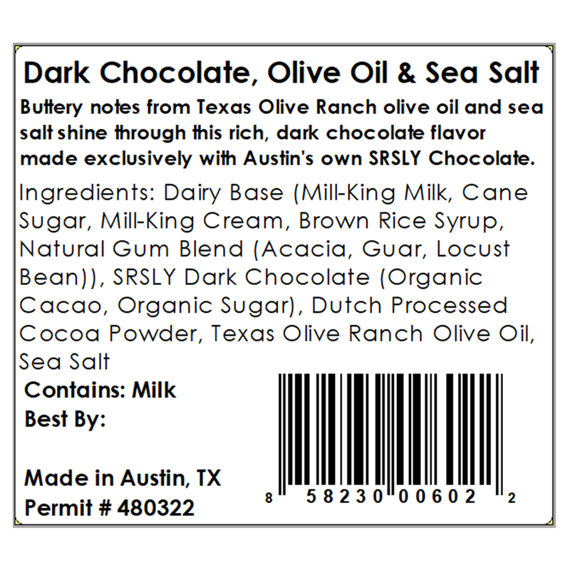 Lick Honest Ice Creams Dark Chocolate, Olive Oil & Sea Salt Pint Ice