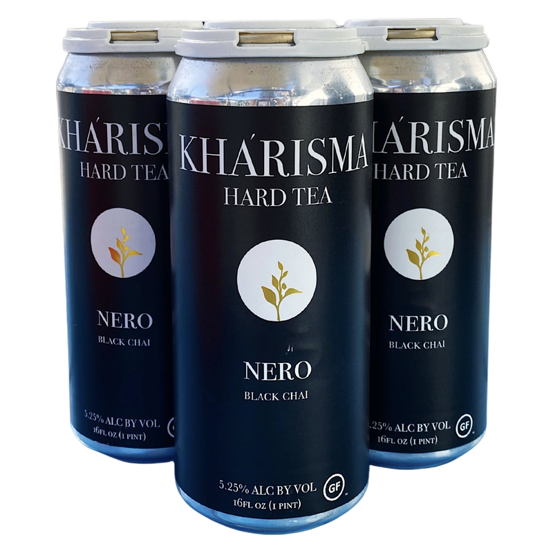 Kharisma Hard Tea Nero Black Chai 4pk 16oz Cans