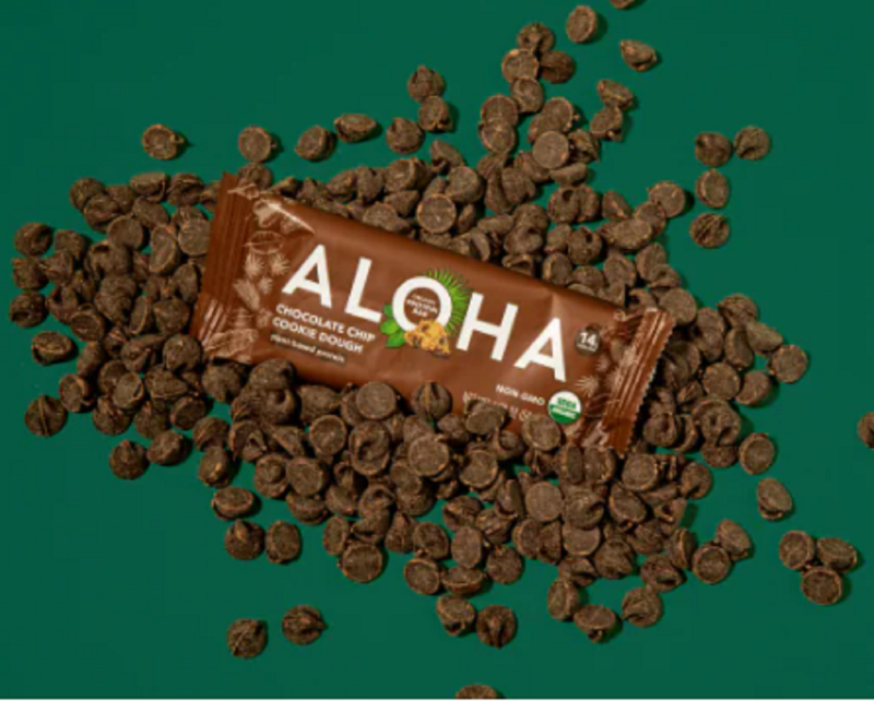 Aloha Chocolate Chip Cookie Dough Protein Bar 1.98oz Snacks fast