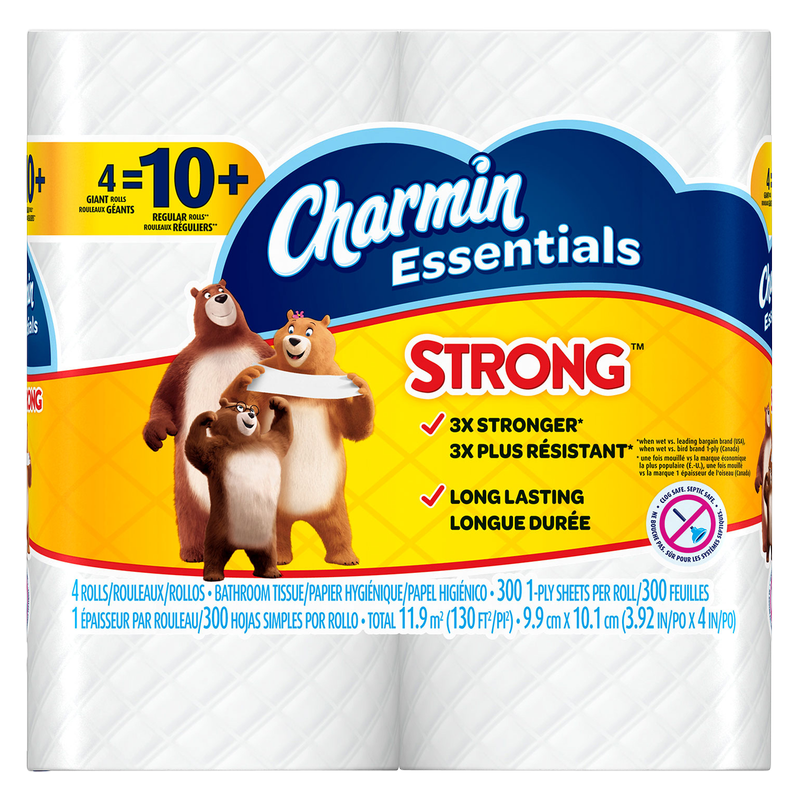 Charmin Essentials Strong Giant Roll Toilet Paper 4ct