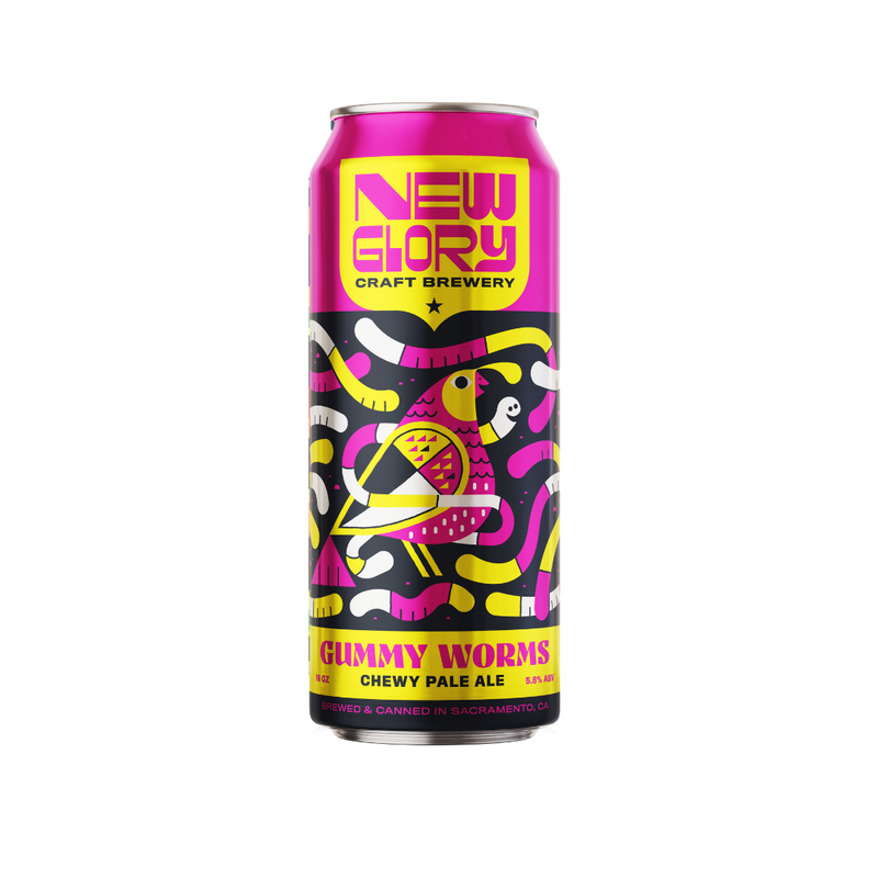 New Glory Craft Brewery Gummy Worms Hazy Pale Ale 4pk 16oz Can