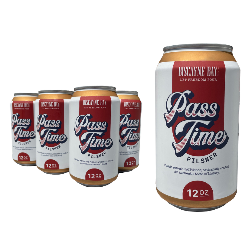 Biscayne Bay Brewing Passtime Pilsner 6pk 12oz Can 4.5% ABV