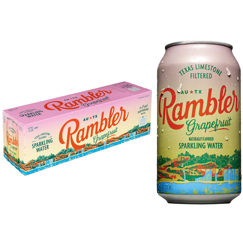 Rambler Sparkling Water Grapefruit 12oz 12pk Can