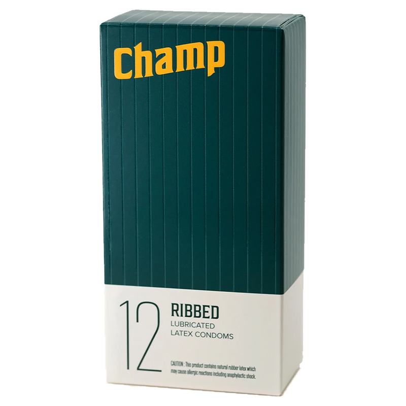 Champ Ribbed Condoms 12ct