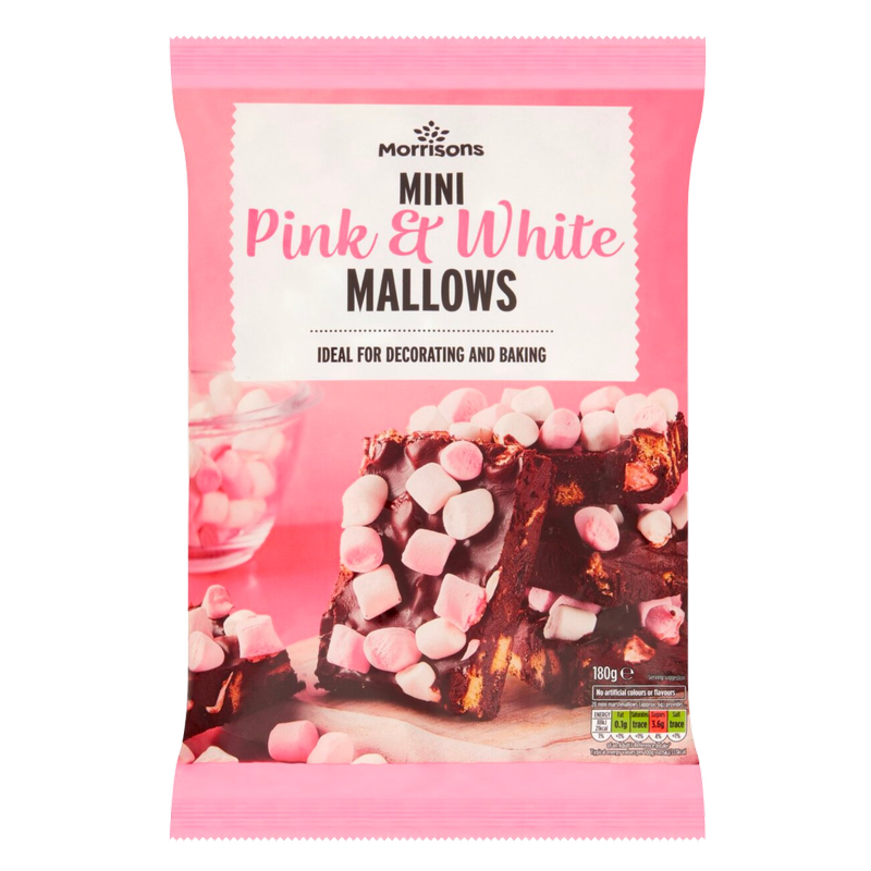Morrisons Pink & White Mini Marshmallows, 180g