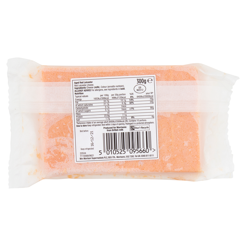 Morrisons The Best Aged Red Leicester, 300g