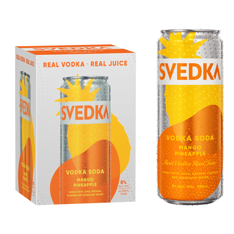 Svedka Mango Pineapple Vodka Soda 4pk 12oz Can 8% ABV