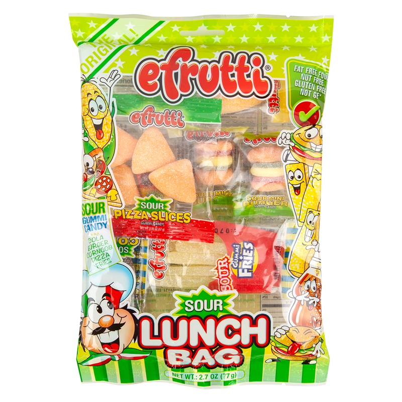 Efrutti Sour Lunch Bag Gummi Candy 2.7oz