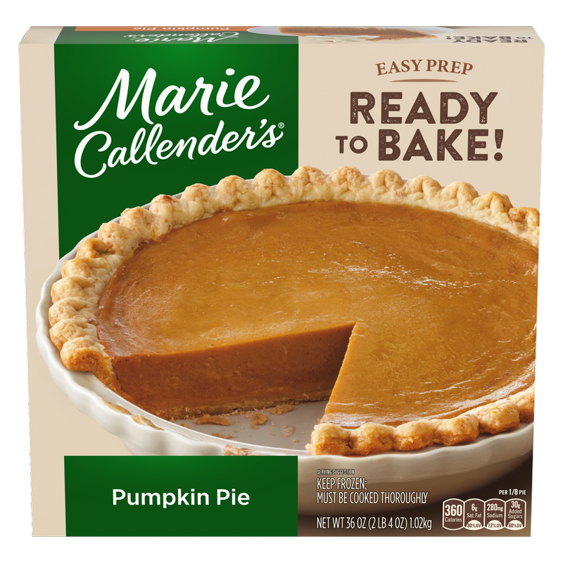 Marie Callender's Frozen Ready to Bake Pumpkin Pie