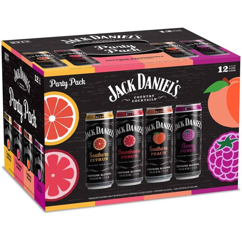 Jack Daniels Party Pack Variety 12pk 12oz Can 4.8% ABV
