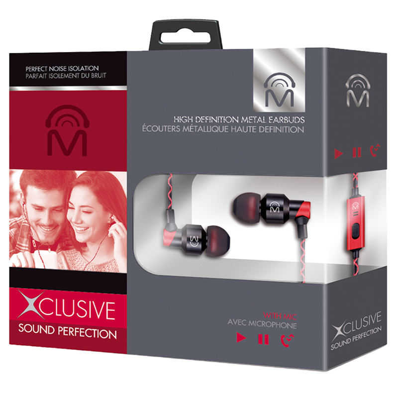 Mental Beats Xclusive Earbuds Black & Red