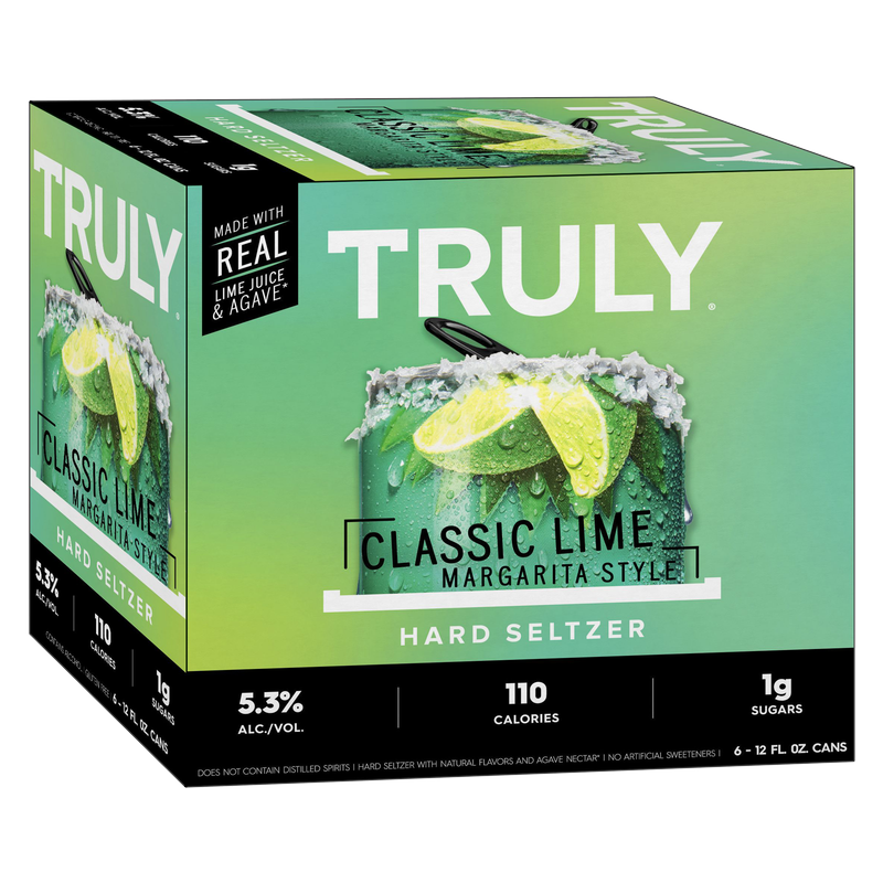 TRULY Classic Lime Margarita Seltzer 6pk 12oz Can 5.3 ABV Alcohol