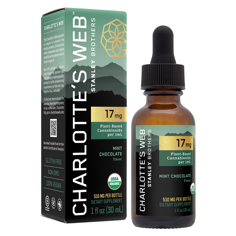 Charlotte's Web CBD Mint Chocolate Oil 17mg – 30mL