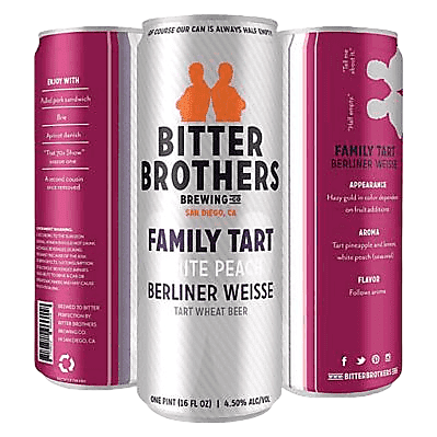 Bitter Brothers Brewing Family Tart Seasonal - White Peach 4pk 16oz Can