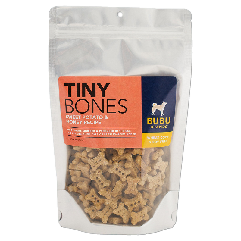 Bubu Brands Sweet Potato and Honey Tiny Bone Dog Treats 6oz