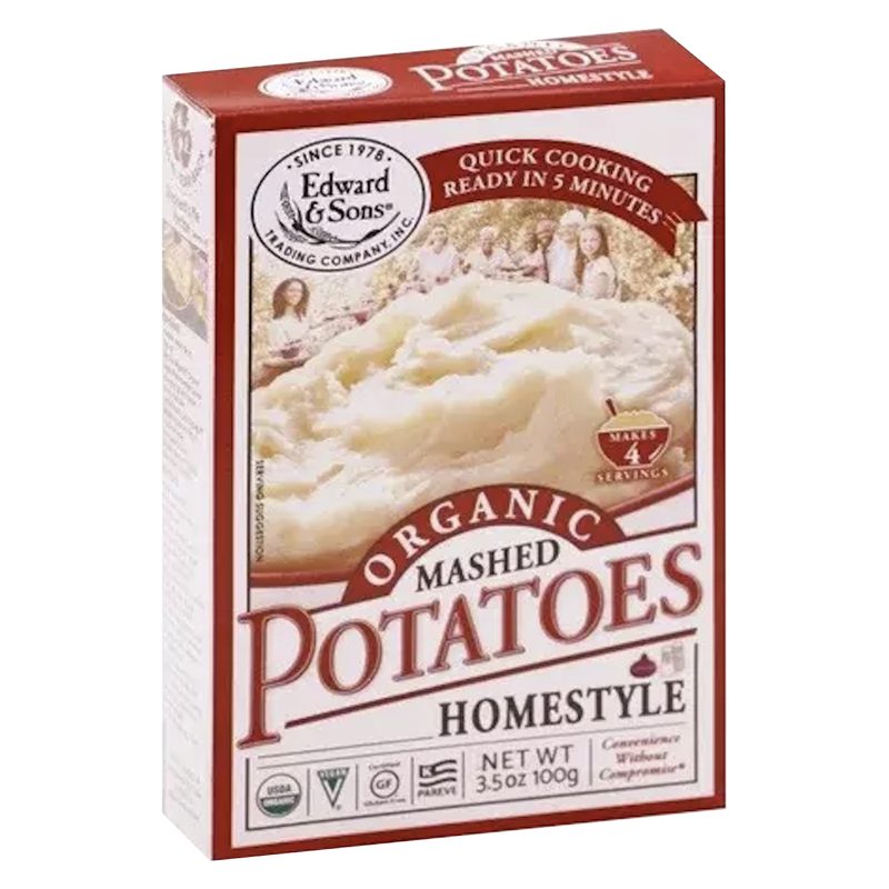 Edward & Sons Organic Homestyle Mashed Potatoes Gluten Free 3.5oz