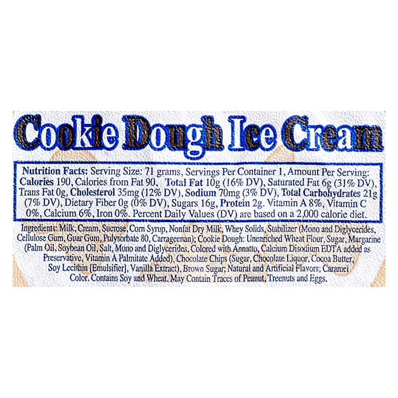 Mini Melts Cookie Dough Ice Cream Cup 2.5oz