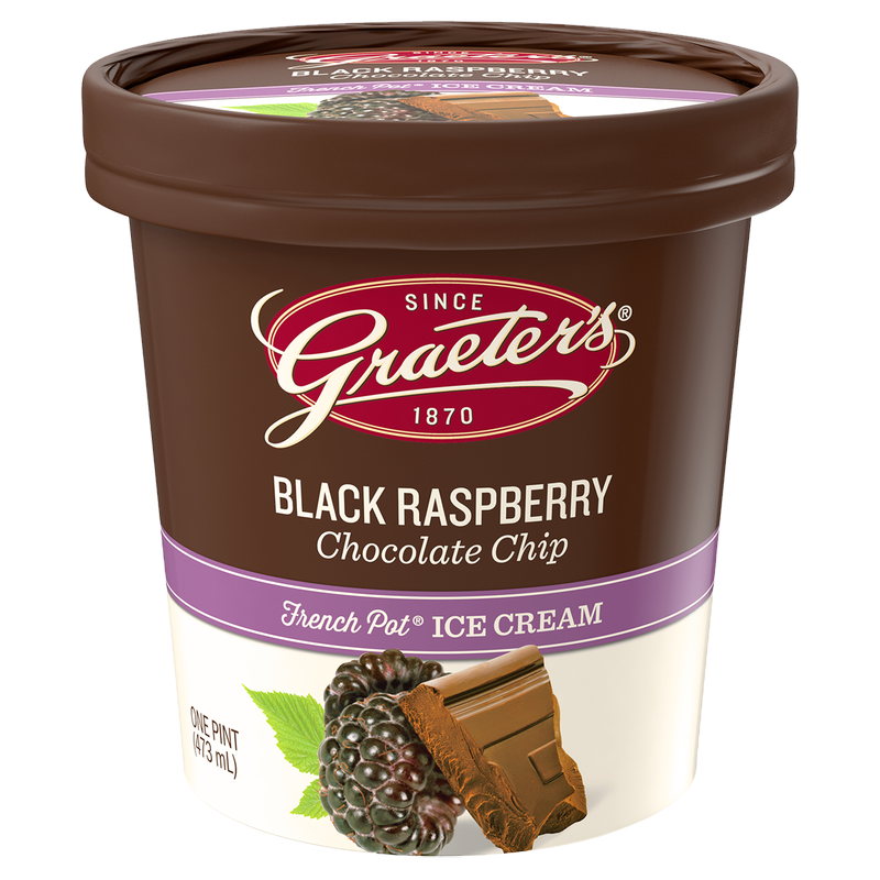 Graeter's Black Raspberry Chocolate Chip Ice Cream Pint