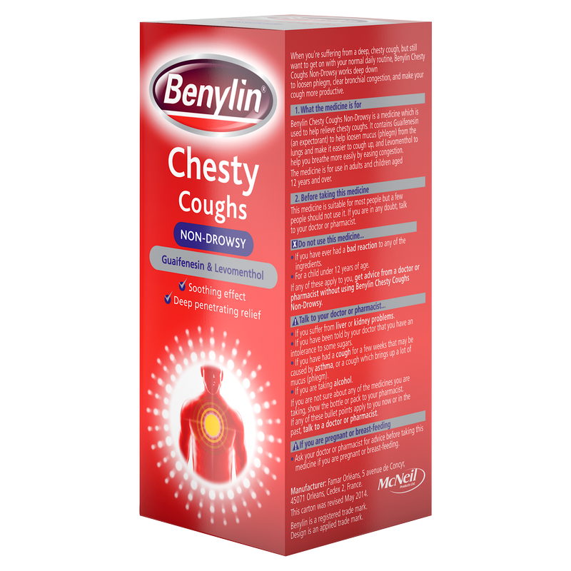 Benylin Chesty Coughs Non-Drowsy, 150ml