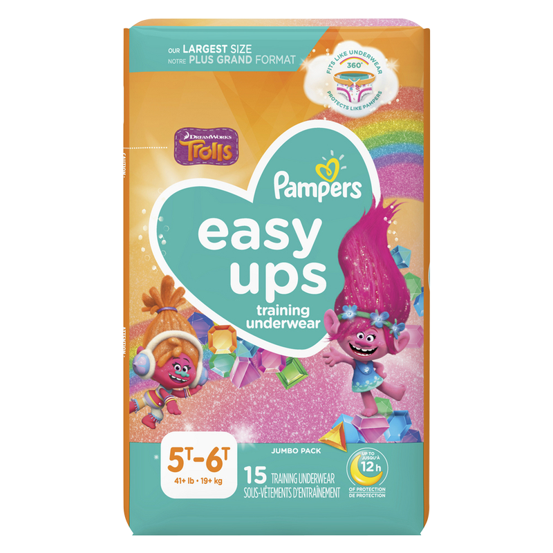 Pampers Girls Easy Ups Size 5T-6T 15ct