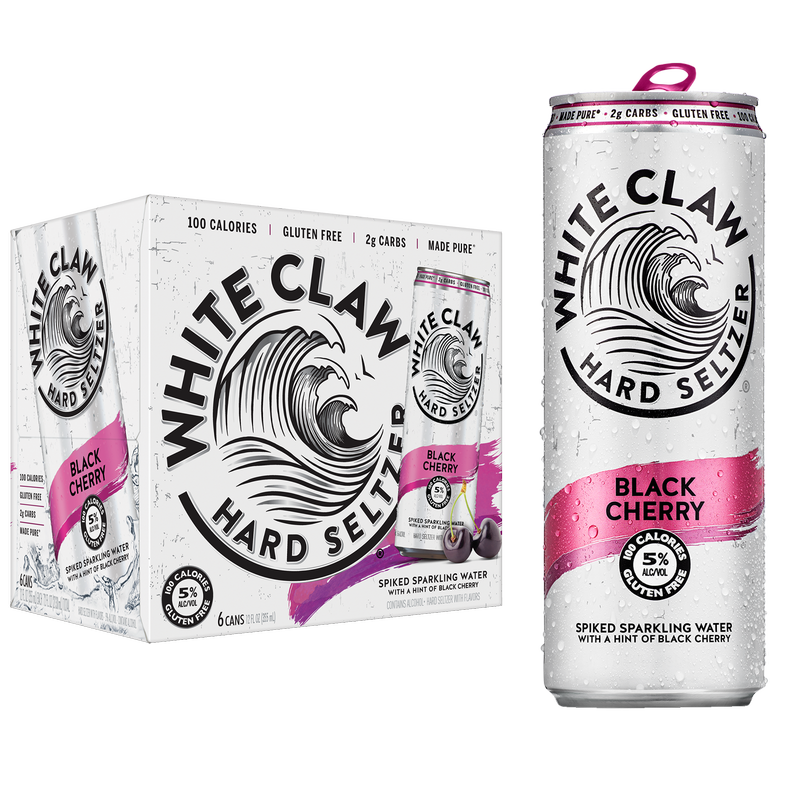 White Claw Seltzer Black Cherry 6pk 12oz Can 5.0% ABV