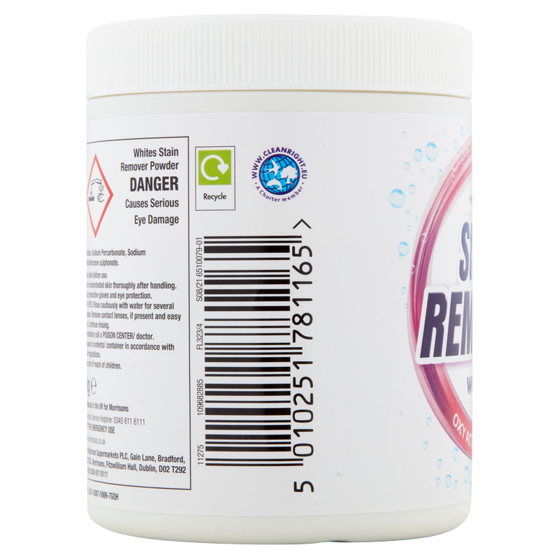 Morrisons Whites Stain Remover Oxy Action Powder, 1kg Home & Office