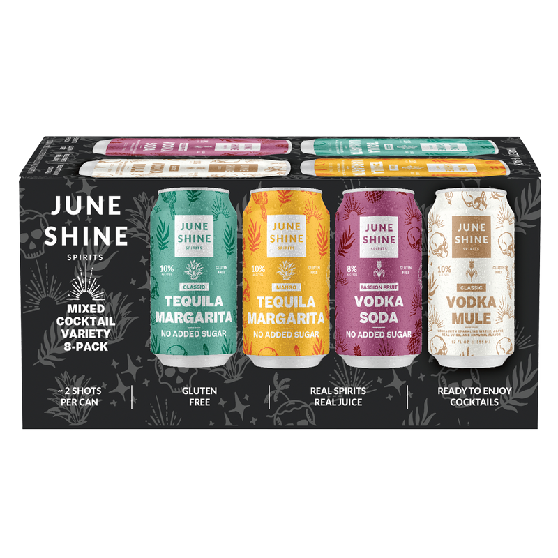 JuneShine Mixed Cocktail Variety 8pk 12oz Can 10 ABV Alcohol fast