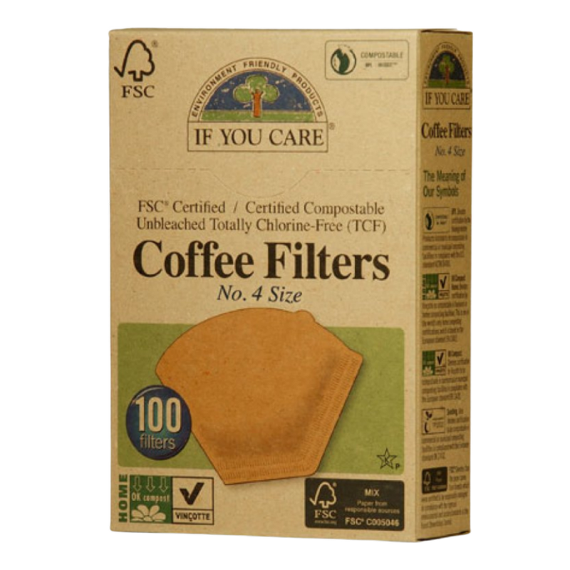 If You Care Coffee Filters No.4 (Large Unbleached), 100s