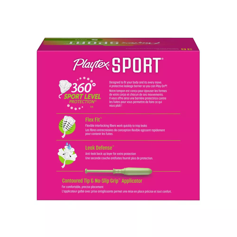 Playtex Sport Tampons Multipack, Super Unscented Pack of 36