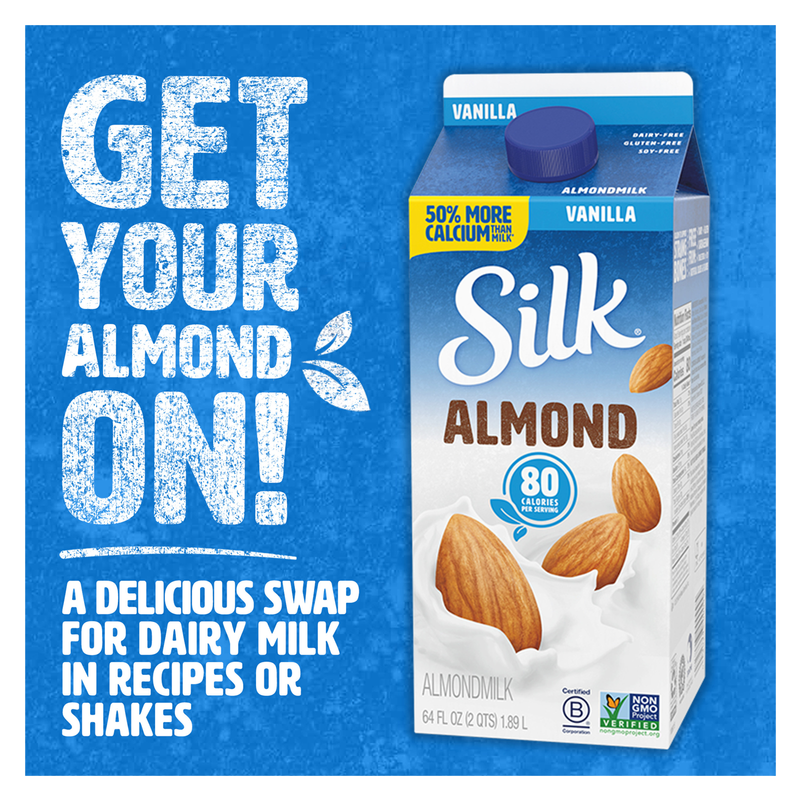 Silk Vanilla Almond Milk 1/2 Gallon