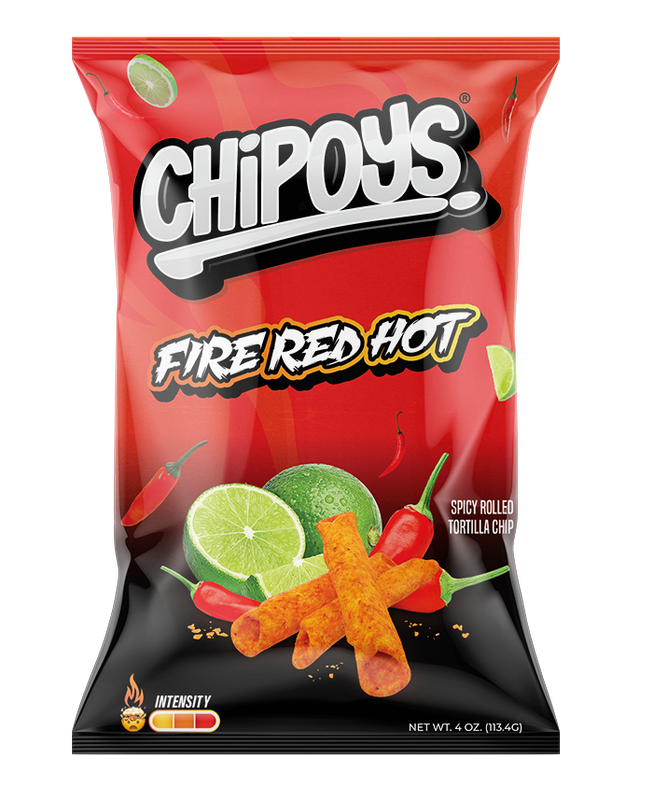 Chipoys Fire Red Hot Rolled Tortilla Chip