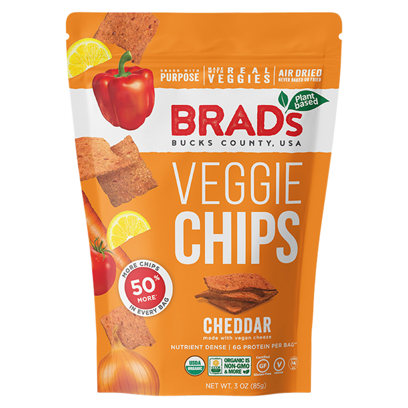Brad's Plant Based Organic Cheddar Veggie Chips 3oz