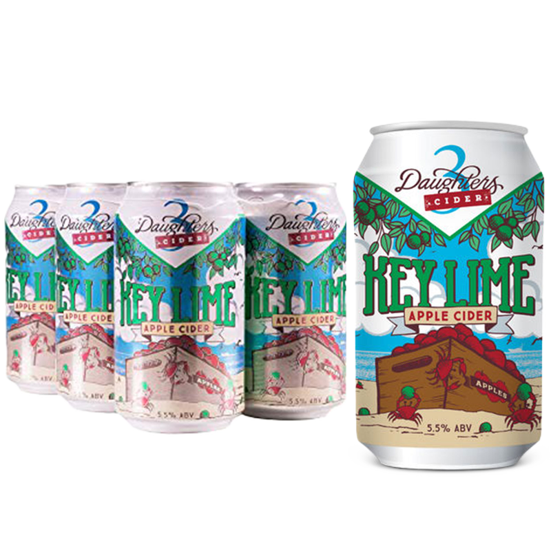 3 Daughters Key Lime Apple Cider 6pk 12oz Can 5.5% ABV