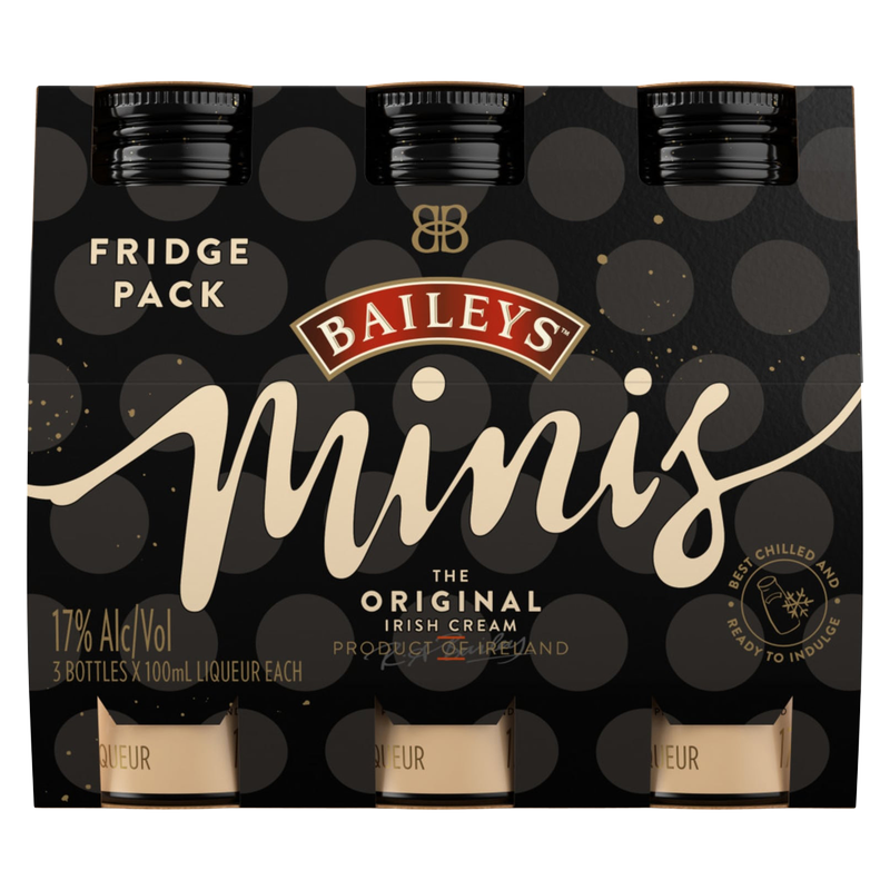 Baileys Minis The Original Irish Cream Liqueur, 100 mL (3 Pack)