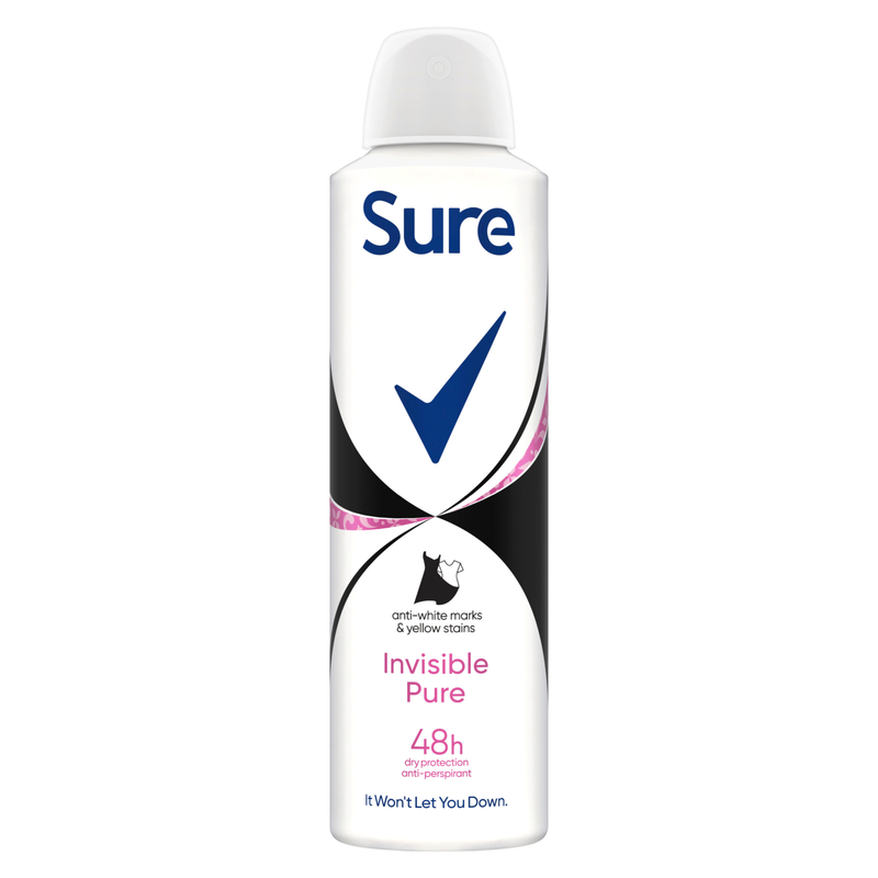 Sure Women Anti Perspirant Invisible Pure Spray, 150ml