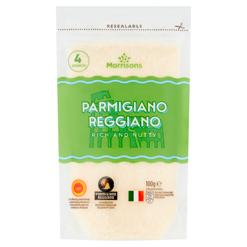 Morrisons Grated Parmigiano Reggiano, 100g
