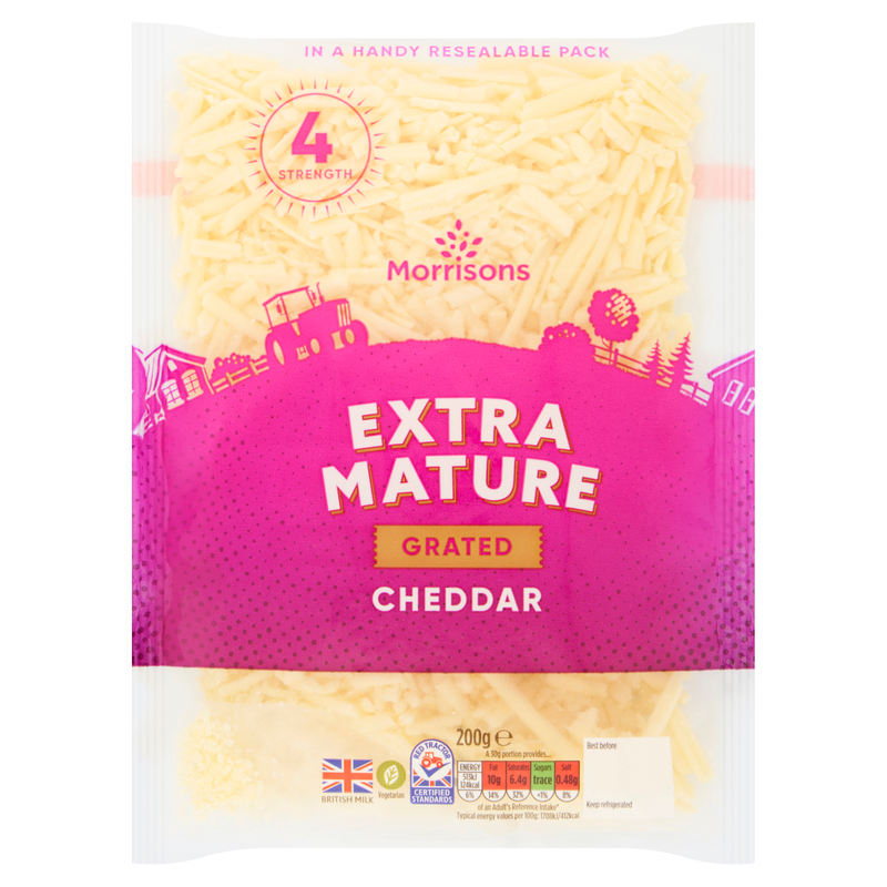 Morrisons Extra Mature Grated Cheese, 200g