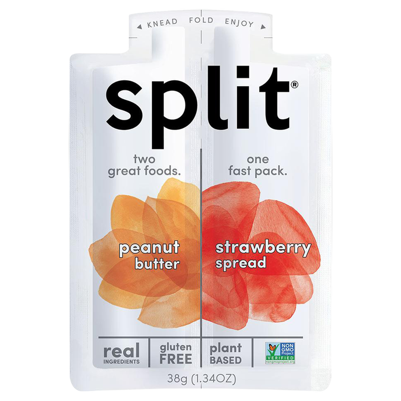 Split Nutrition Peanut Butter & Strawberry Fruit Spread Snack Pack 1.34oz