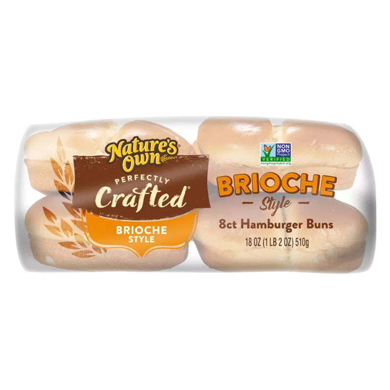 Nature's Own Perfectly Crafted Brioche Style Hamburger Buns - 8ct/18oz