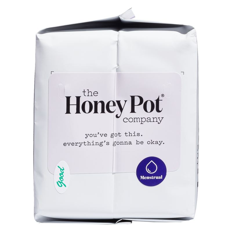 Open bag- The Honey Pot Organic Cotton Heavy Flow Herbal Overnight