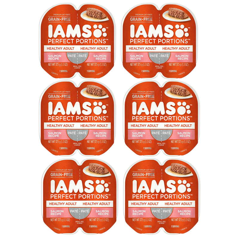 6 ct Iams Perfect Portions Salmon Pate Adult Wet Cat Food 2.6oz