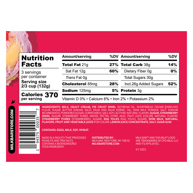Milk Bar Strawberry Pie Ice Cream Pint fast delivery by App or Online