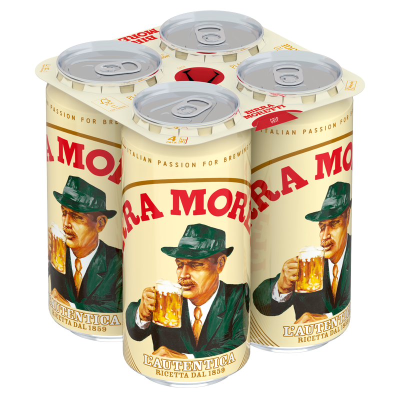 Birra Moretti Lager Beer, 4 x 440ml