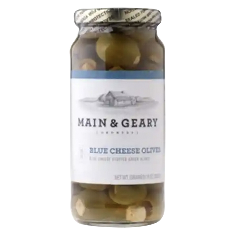 Main & Geary Blue Cheese Olives 10oz
