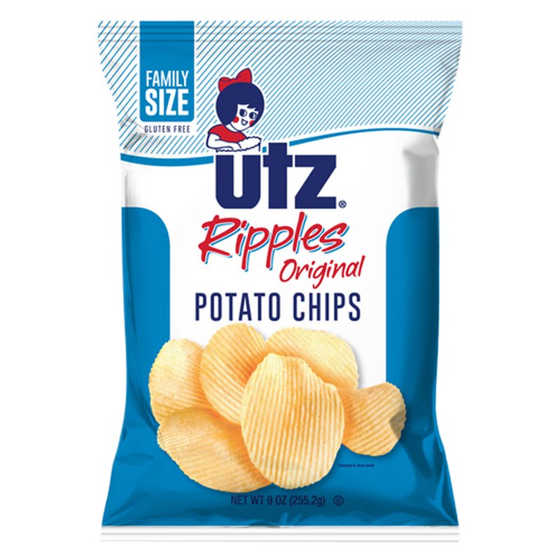 Utz Potato Chips Ripples Original 9oz