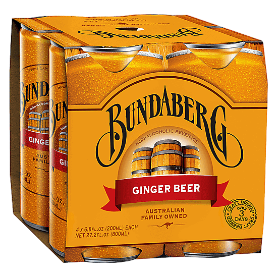 Bundaberg Ginger Beer Mini Cans 4pk 6.7oz
